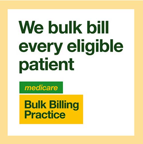 We bulk bill every patient